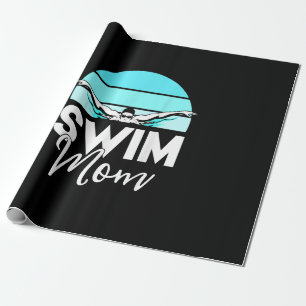 Swim Team Mom Mor School Swimming Meet Swimmer Wrapping Paper