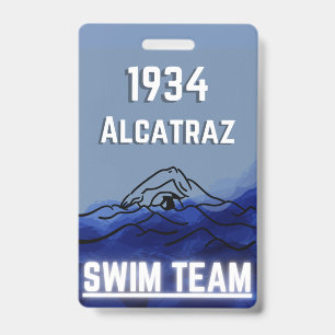 Swim Team Novelty Badge