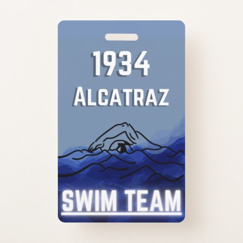 Swim Team Novelty Badge