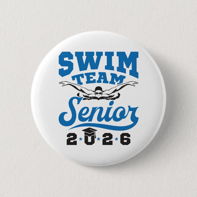 Swim Team Senior 2026 Button (Front)
