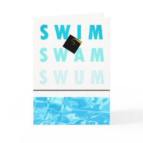 Swim Team Swimmer Graduation Card