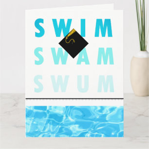 Swim Team Swimmer Graduation Card