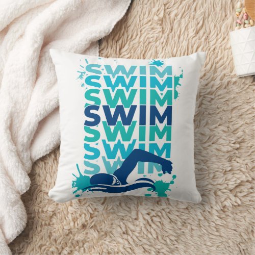 Swim Throw Pillow