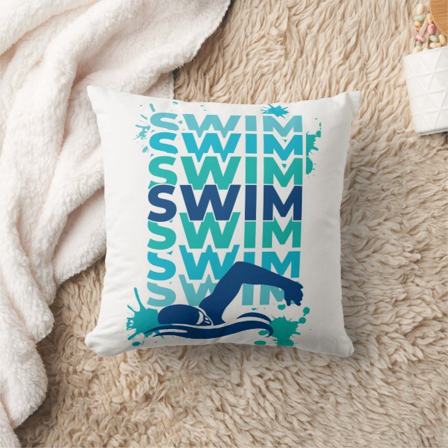 Swim Throw Pillow (Blanket)