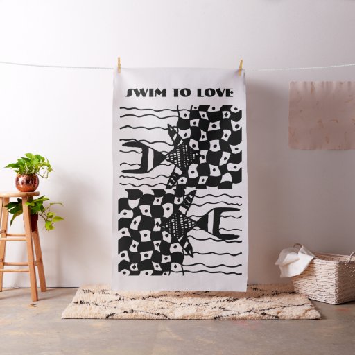 Swim to Love Fabric