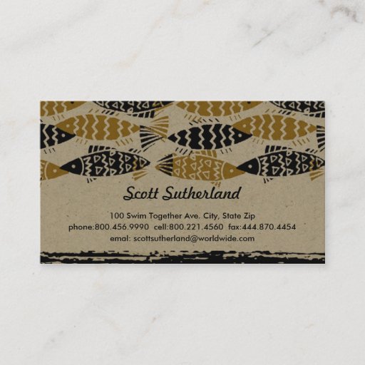 Customizable Swim Together Business Card