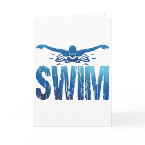 Swim - Vintage Swimmer Card