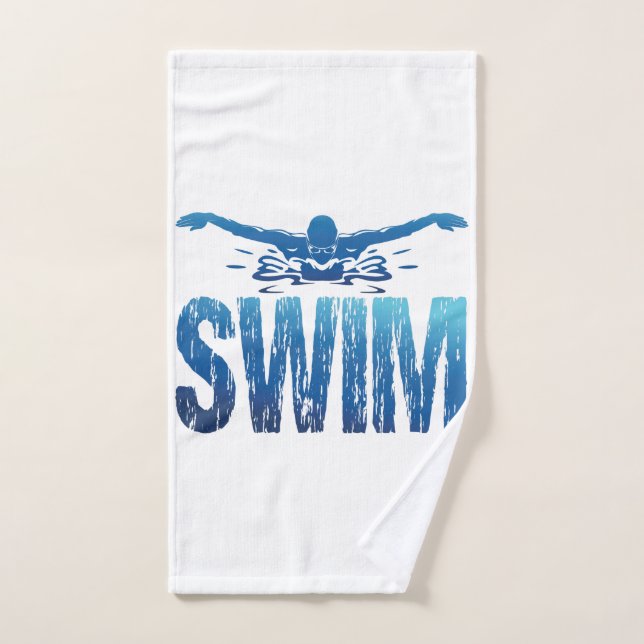 Swim - Vintage Swimmer Hand Towel (Hand Towel)