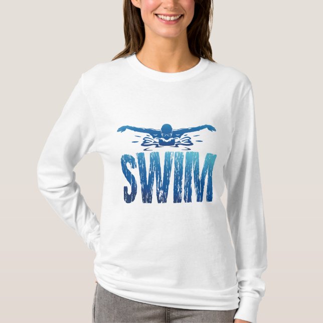 Swim - Vintage Swimmer T-Shirt (Front)