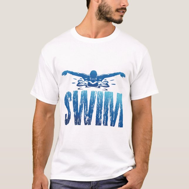 Swim - Vintage Swimmer T-Shirt (Front)