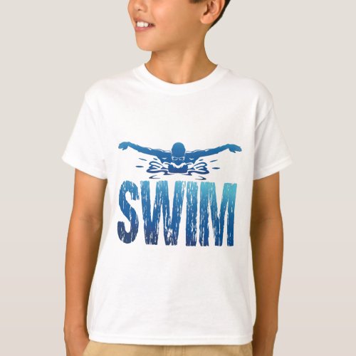Swim _ Vintage Swimmer T_Shirt