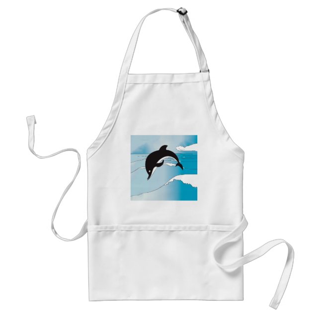 Swim With Dolphins Adult Apron (Front)