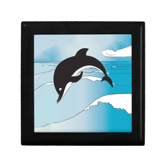 Swim With Dolphins Keepsake Box (Front)