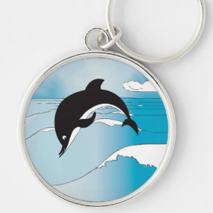 Swim With Dolphins Keychain