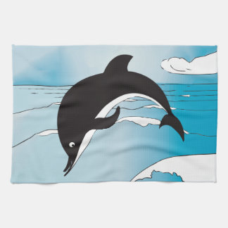 Swim With Dolphins Kitchen Towel