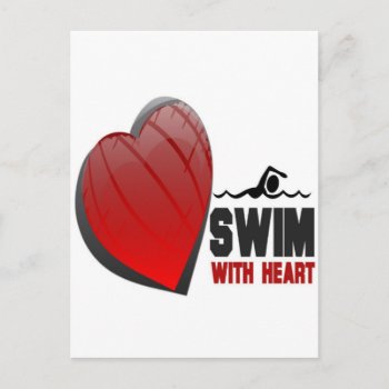 Swim With Heart Postcard by Baysideimages at Zazzle