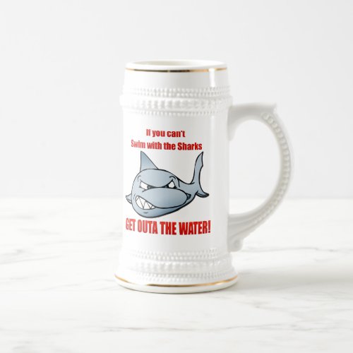 Swim with the Sharks Beer Stein