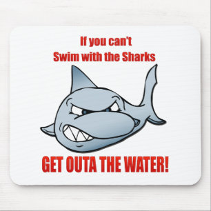 Swim with the Sharks Mouse Pad