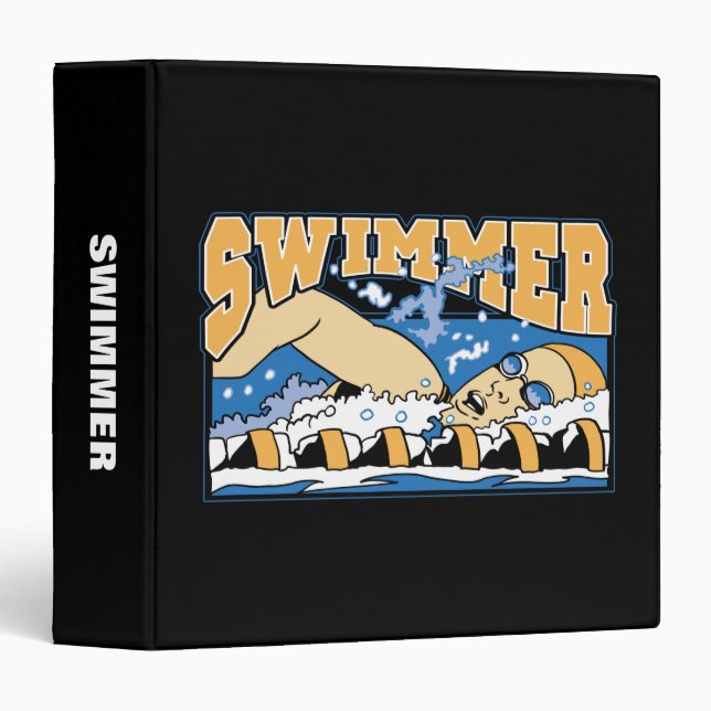 Swimmer 3 Ring Binder (Front/Spine)