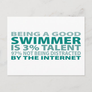 Swimmer 3% Talent Postcard