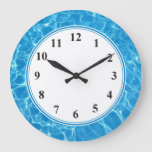 Swimmer Aqua Blue Tropical Ocean Beach Theme Clock