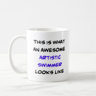 swimmer artistic, awesome coffee mug