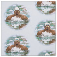 Swimmer Athlete In Pool With Water Drops Painting Fabric