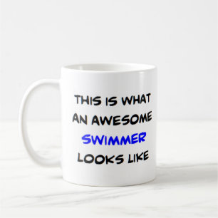 swimmer, awesome coffee mug