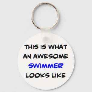 swimmer, awesome keychain