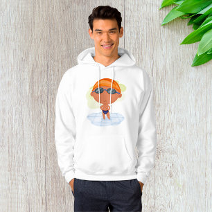 Swimmer Boy in Goggles and Swim Cap Hoodie