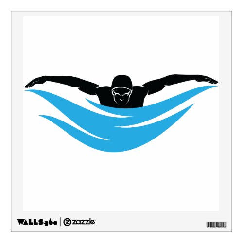 Swimmer Butterfly Stroke Wall Sticker