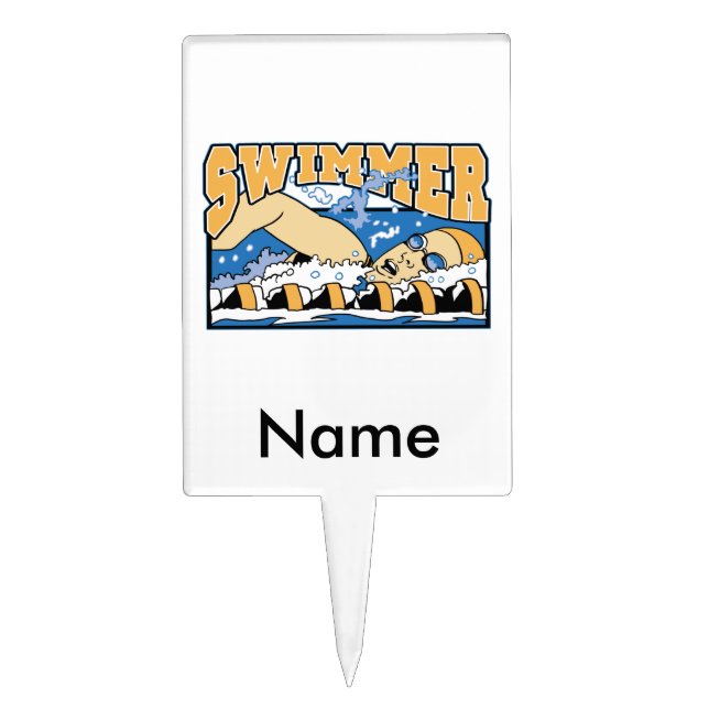 Swimmer Cake Topper (Front)