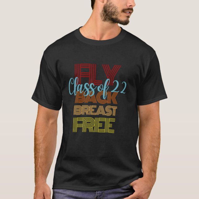 Swimmer Class Of 2022 Senior Swim Team Graduate T-Shirt (Front)
