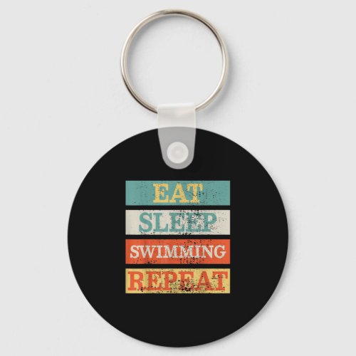 Swimmer Eat Sleep Keychain