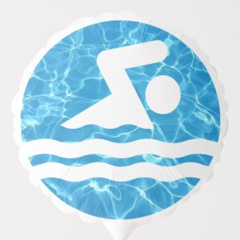 Swimmer In Pool Water Swim Team Party Swimming Balloon by SoccerMomsDepot at Zazzle