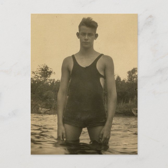 Swimmer Lad Postcard (Front)
