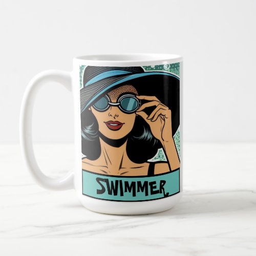Swimmer Lady With a floppy hat Coffee Mug