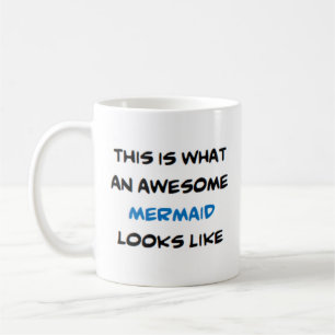 swimmer mermaid, awesome coffee mug