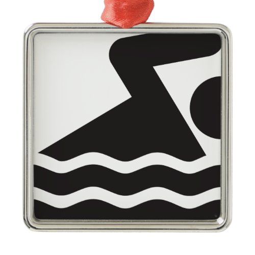 Swimmer Metal Ornament