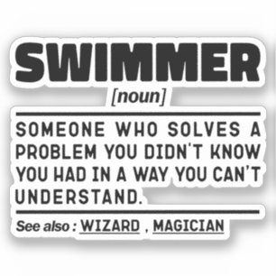 Swimmer Noun Definition Scuba Diving Specialist  Sticker