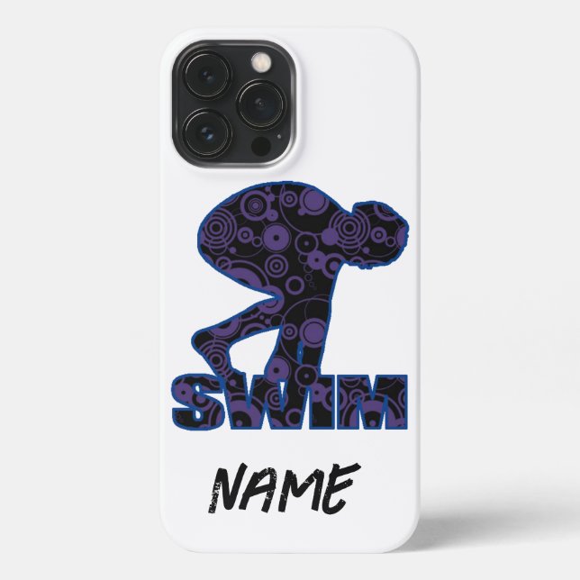 Swimmer On The Block  iPhone Case (Back)
