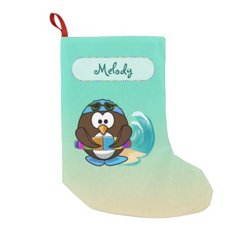 swimmer owl Christmas stocking