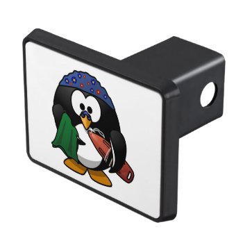 Swimmer Penguin Cute Cartoon Trailer Hitch Cover by ZooCute at Zazzle