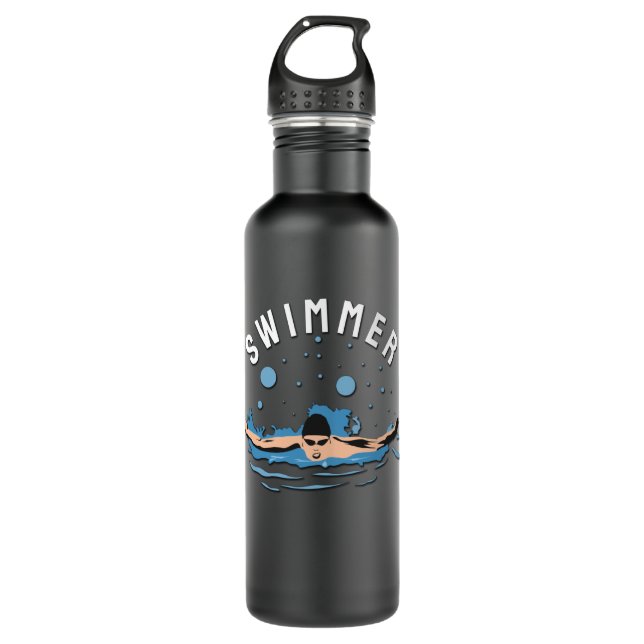 Swimmer - Perfect design for Swimmers Stainless Steel Water Bottle (Front)