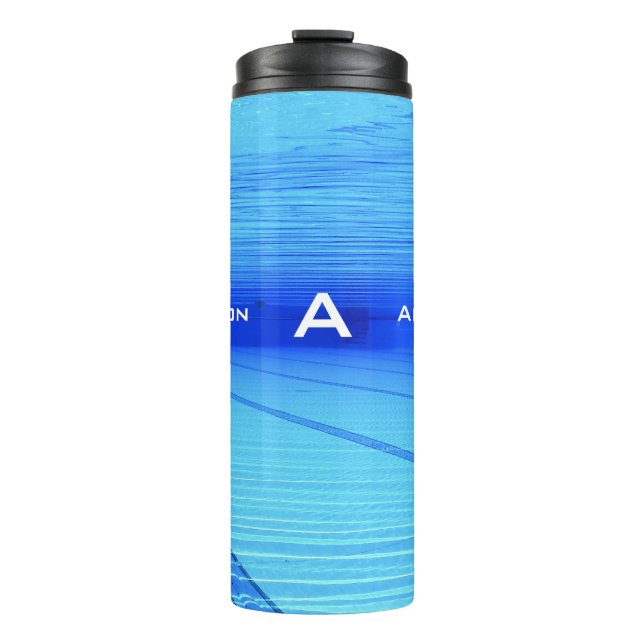 Swimmer Personalized Thermal Tumbler (Front)