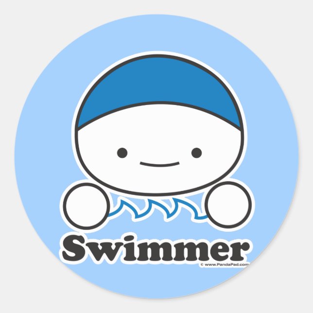Swimmer Sticker Sheet (more sizes) (Front)