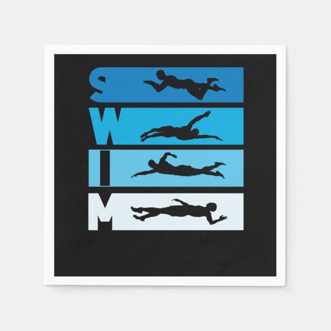 Swimmer Swim Coach Napkins (Front)