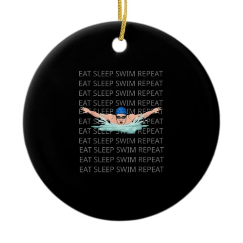 Swimmer Swim Love Funny Swimming Boy Sport Ceramic Ornament