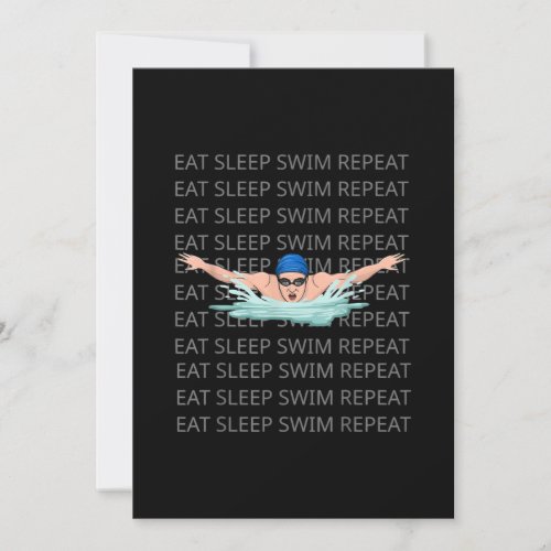 Swimmer Swim Love Funny Swimming Boy Sport Holiday Card