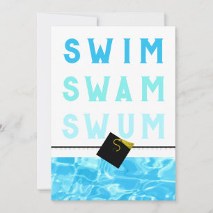 Swimmer Swim Team Graduation Card